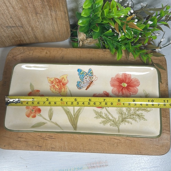 Butterfly Garden Mug Tray Set Stoneware Plate Large Mug Luncheon/Meal Set - Picture 6 of 15